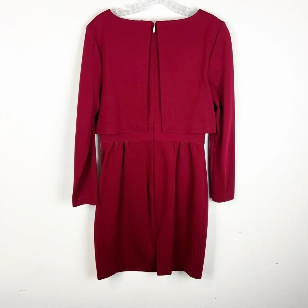 Trina Turk Long Sleeve Maroon Dress size 6 - Picture 4 of 9
